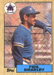 1987 Topps Baseball Cards      525     Phil Bradley